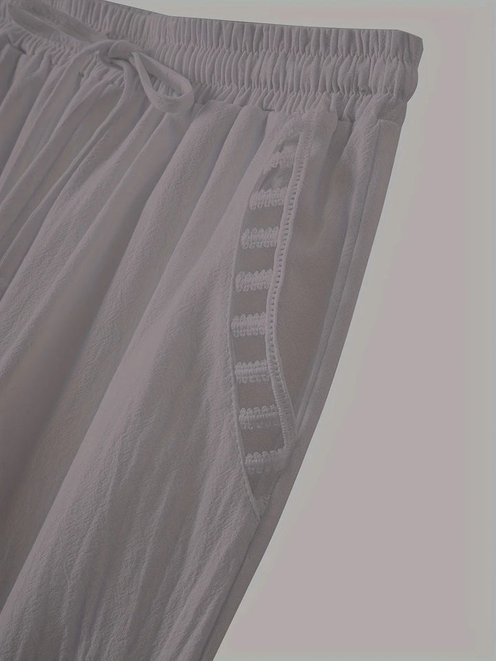 Tracey - Contrast Trim Cropped Pants