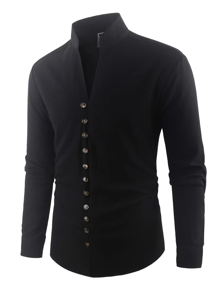 Shayne - Lightweight Cotton Linen Long Sleeve Shirt