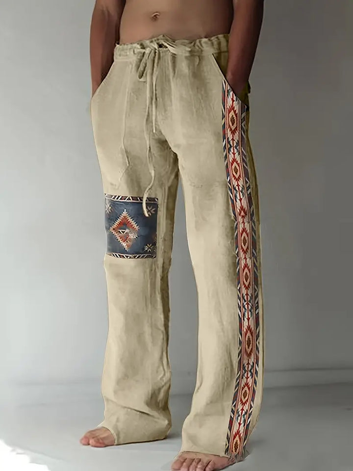 Daniil - Ethnic Style Pants With Pockets