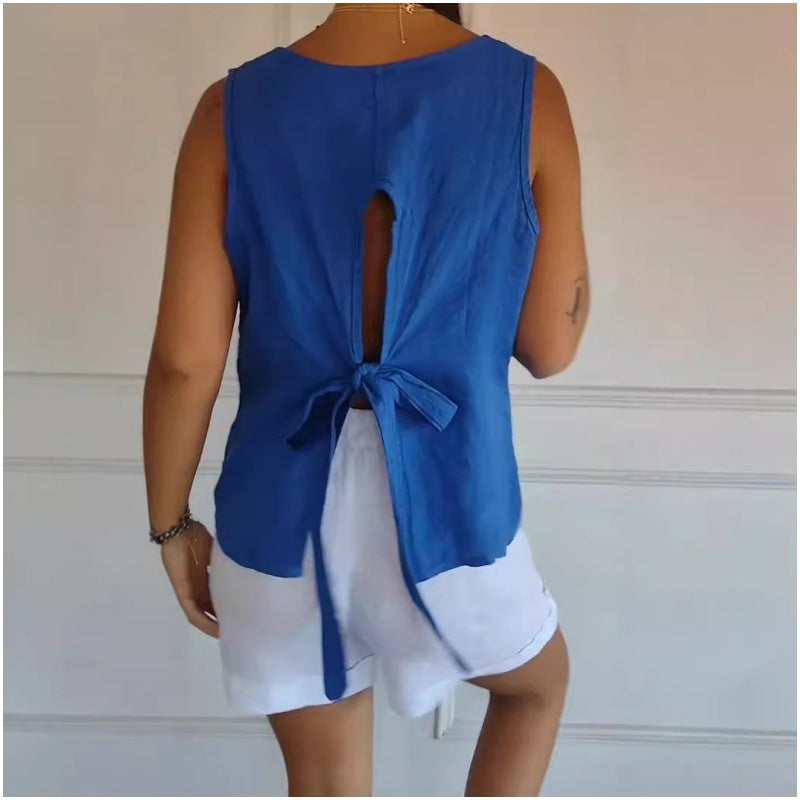 Maritza - Sleeveless Top With V Neck