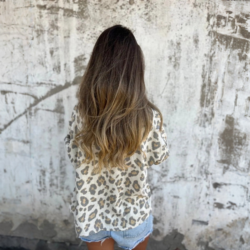 Leely - Printed Shirt With Collar And Long Sleeves