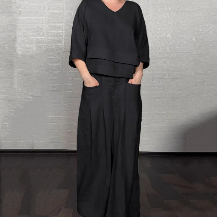 Ginevra - Comfortable Cotton And Linen Two-piece Set