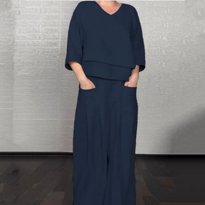 Ginevra - Comfortable Cotton And Linen Two-piece Set