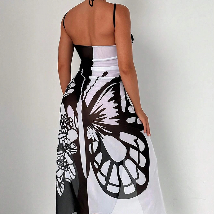 Melora - Butterfly Print Swimsuit Cover-up