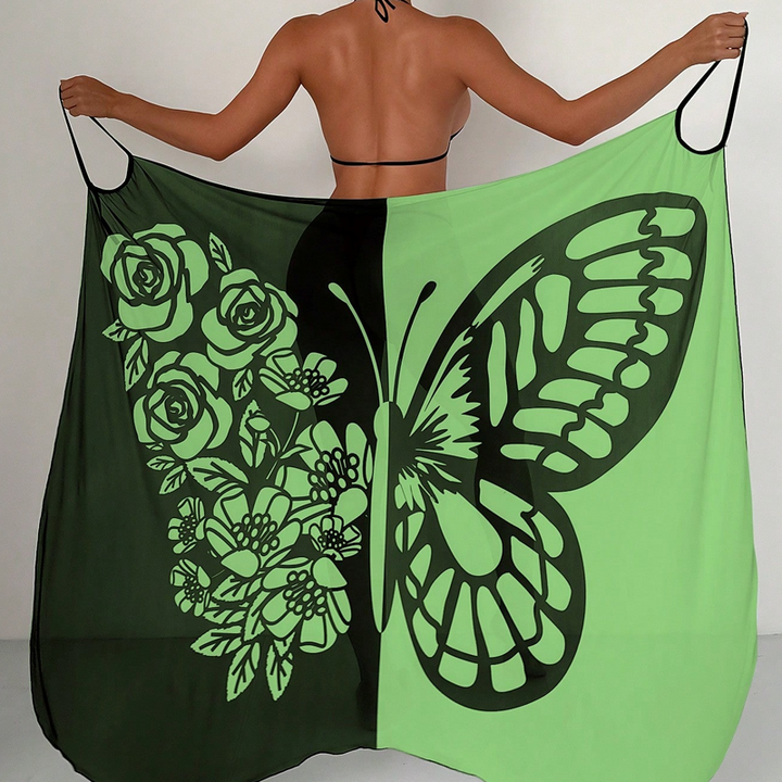Melora - Butterfly Print Swimsuit Cover-up